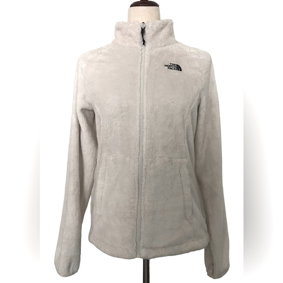 The North Face Fleece Jacket Zipper Pockets Full Zip Cream Color Size Small - Picture 6 of 13
